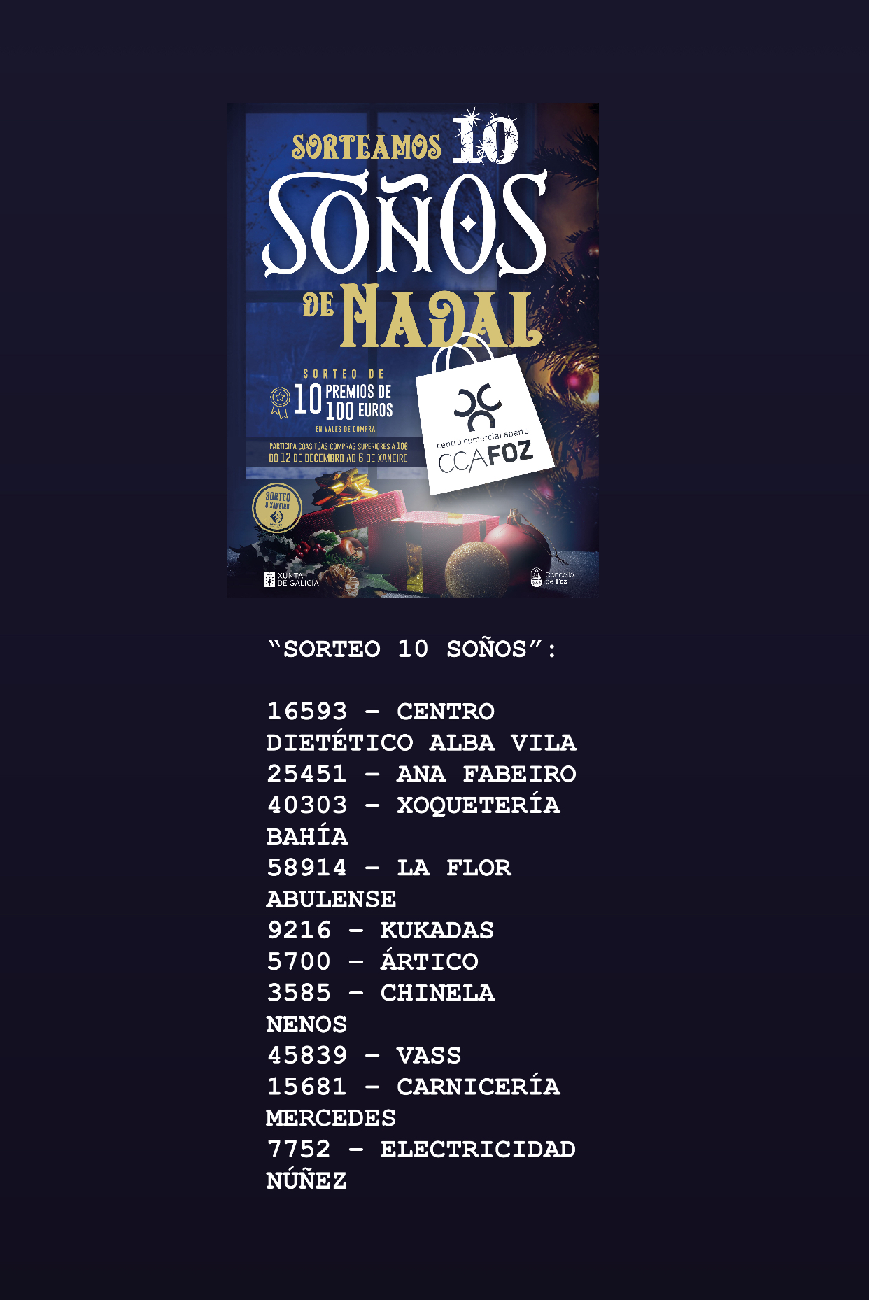 Números premiados 10 SOÑOS 